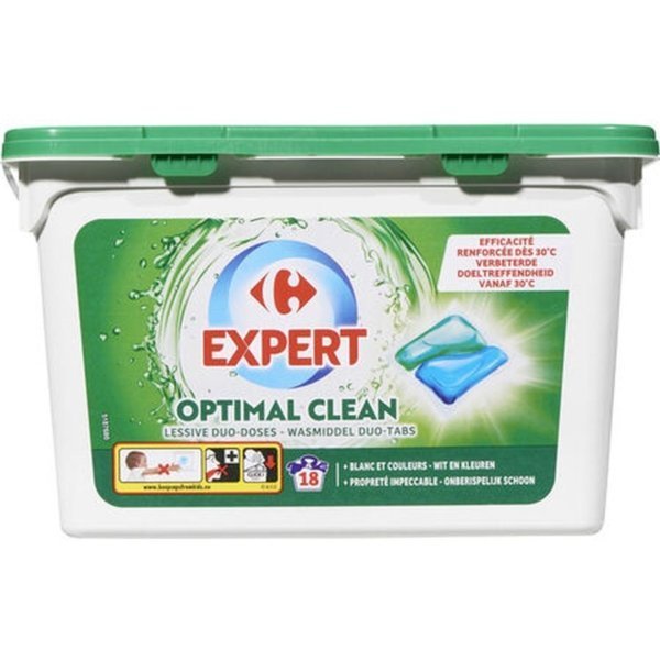 CARREFOUR LAUNDRY TABLETS DUODOZ GREEN 18X24.5ML