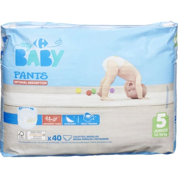 CARREFOUR DIAPER BABY PANTS 12-18 KG 40PCS