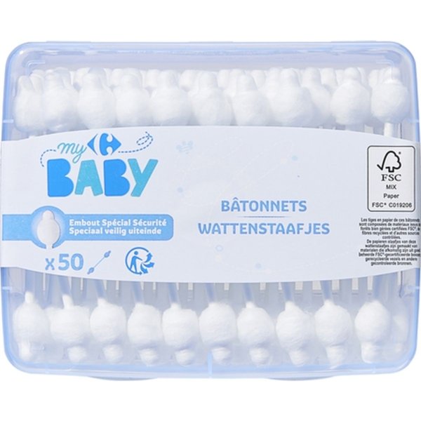 CARREFOUR EAR CLEANERS BABY CASE 50PCS