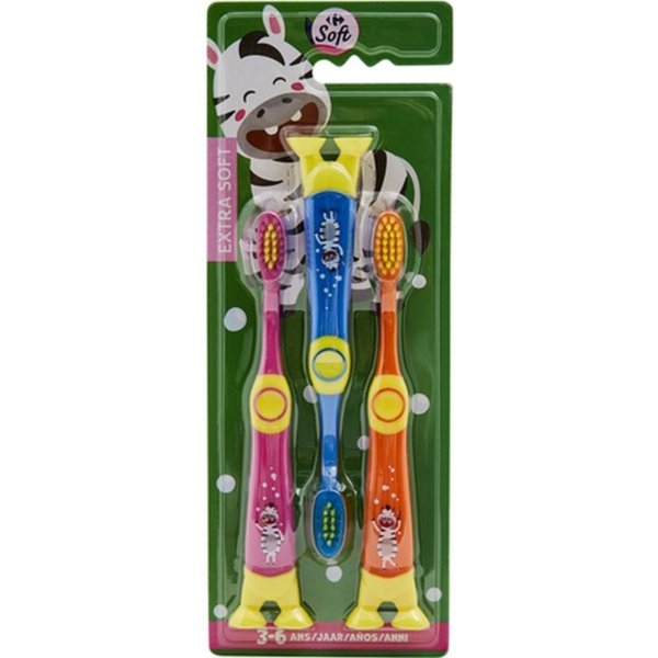 CARREFOUR CHILDREN'S TOOTHBRUSH X3