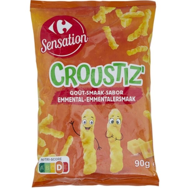 CARREFOUR CHEESE CRISPY SNACKS 90G