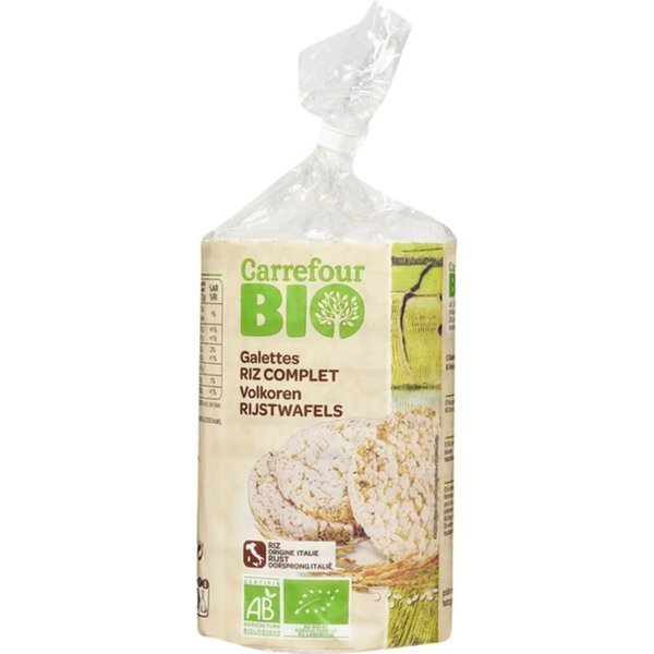 CARREFOUR ΡΥΖΟΓΚΟΦΡΕΤΕΣ ΚΛΑΣΣΙΚΕΣ BIO  100GR
