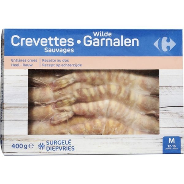 CARREFOUR ΓΑΡΙΔΕΣ  ΙΝΔΙΑΣ ΟΛΟΚΛΗΡΕΣ  MEDIUM   12-16 ΤΕΜ 400GR