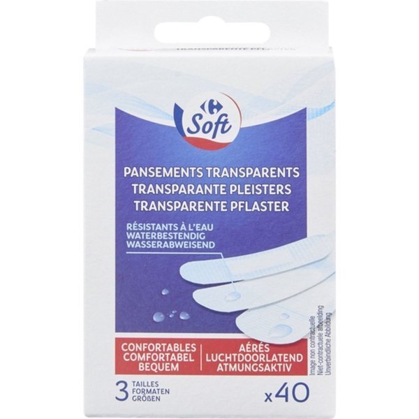 CRF WATERPROOF TRANSPARENT BAND AIDS X40