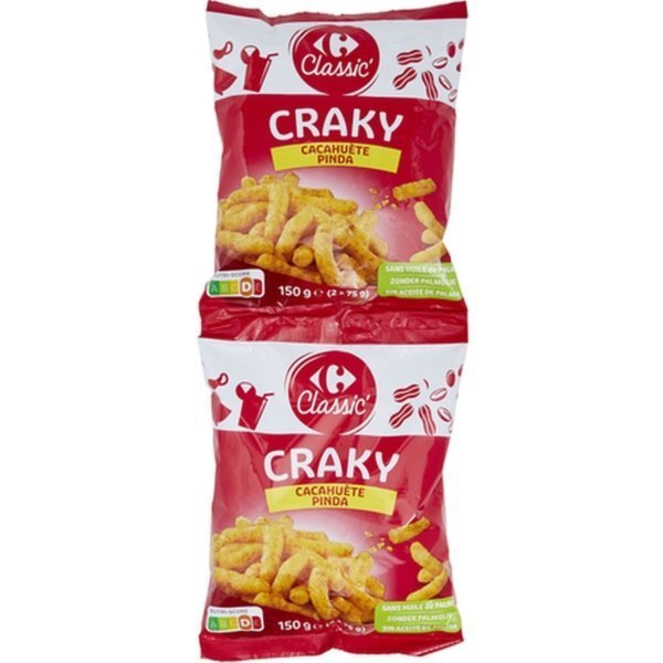 CRF SNACKS WITH PEANUT FLAVOR 2X75 GR