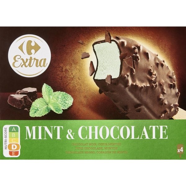 CARREFOUR  4 ΞΥΛΑΚΙΑ ΣΟΚΟΛΑΤΑ ΜΕΝΤΑ 290G