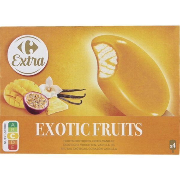 CARREFOUR  4 ΠΑΓΩΤΟ ΞΥΛΑΚΙ ΒΑΝΙΛΙΑ/ΕΞΩΤΙΚΑ ΦΡΟΥΤΑ 312G